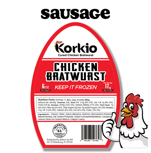 Bratwurst - 6oz (170g) 2 servings